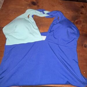 Blue and Green Swim Suit